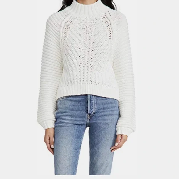 Free People Chunky Knit Sweetheart Sweater Size Small - Picture 4 of 9